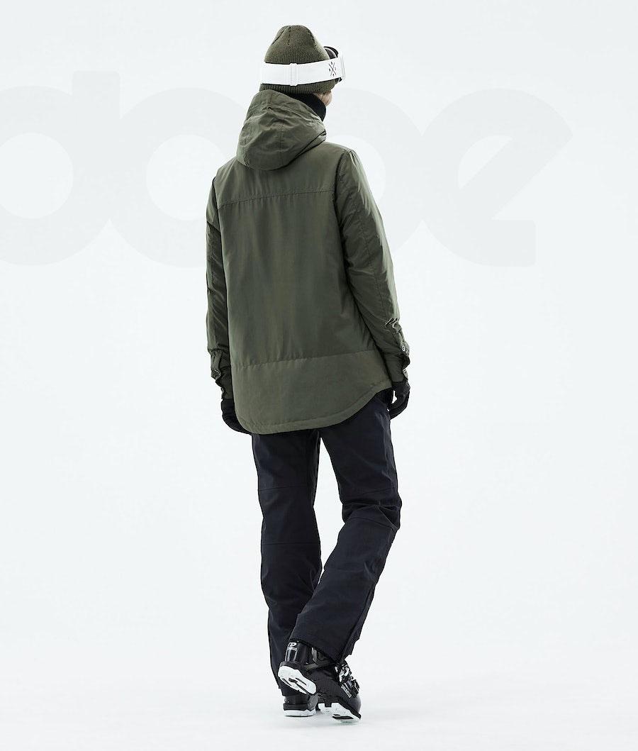 Olive Women's Dope Insulated W Ski Jackets | NZ_D2297