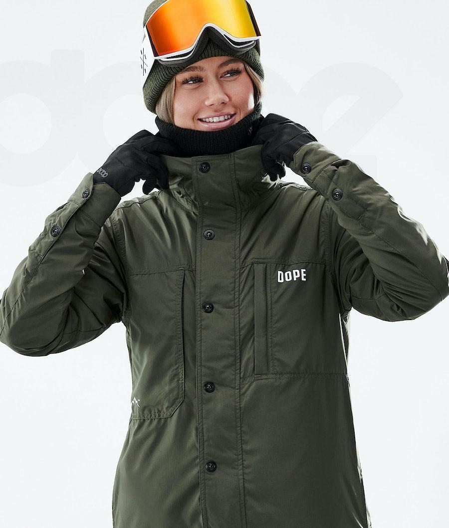 Olive Women's Dope Insulated W Snowboard Jackets | NZ_D2242