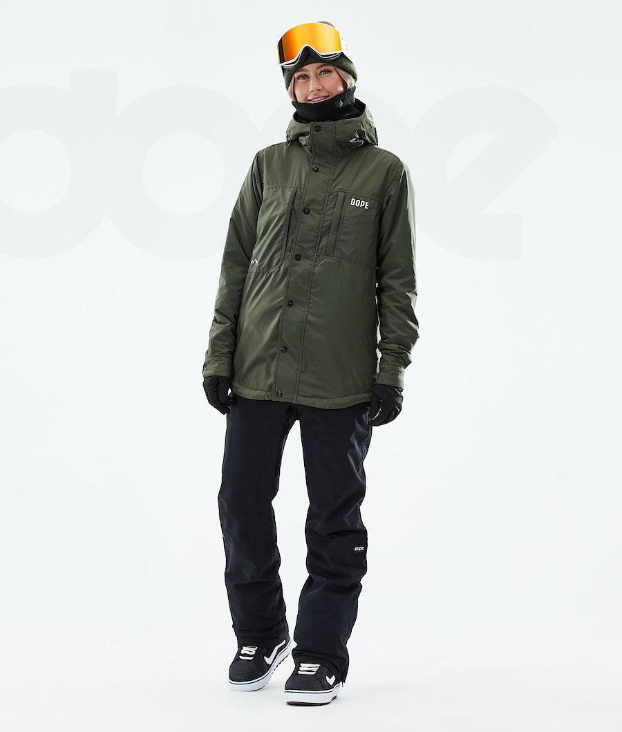 Olive Women's Dope Insulated W Snowboard Jackets | NZ_D2242