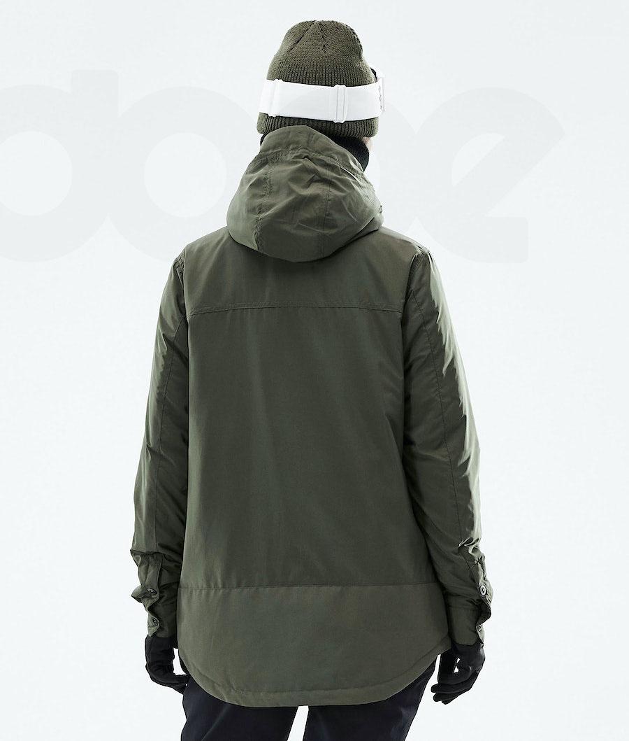 Olive Women's Dope Insulated W Snowboard Jackets | NZ_D2242