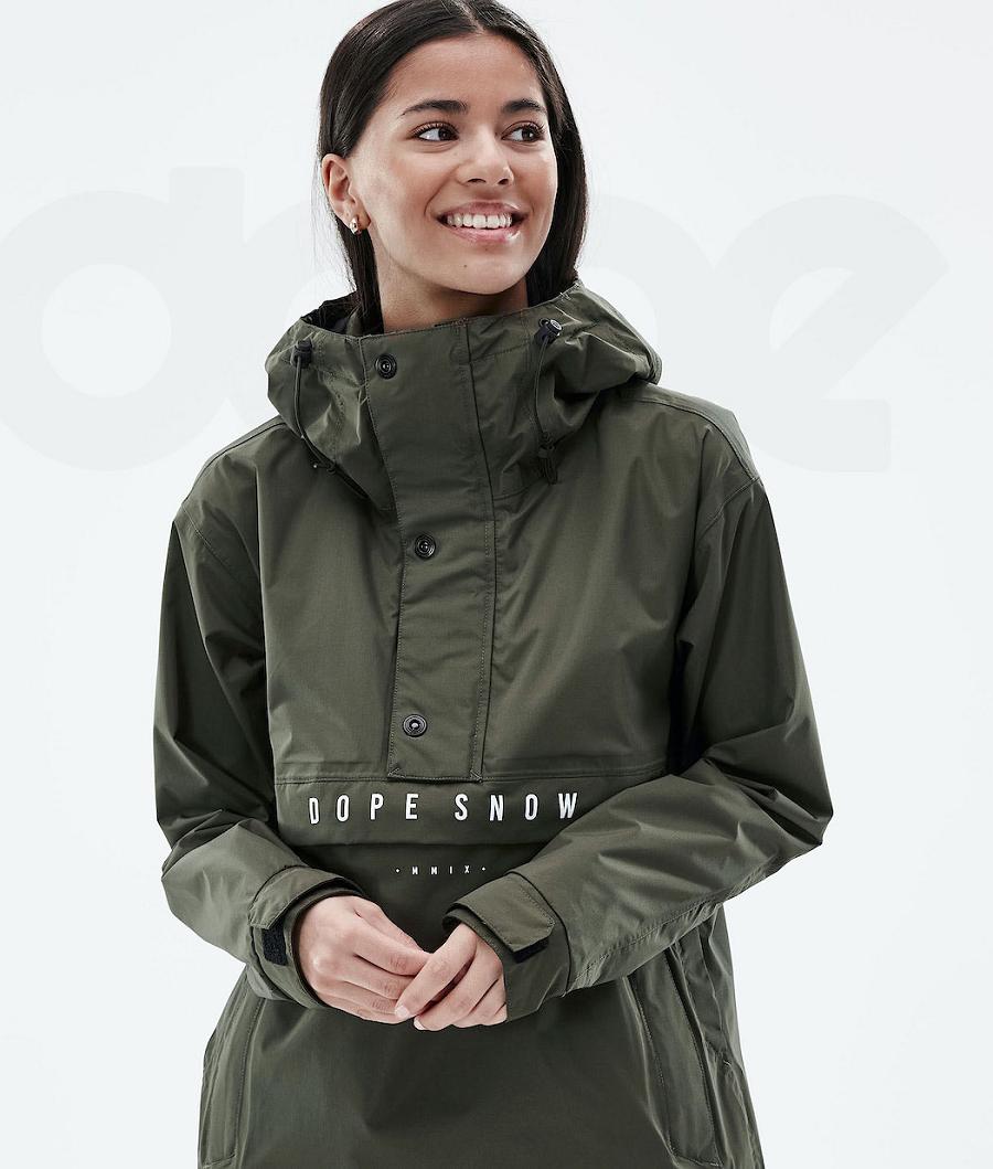 Olive Women's Dope Legacy Light W Outdoor Jackets | NZ_D1697