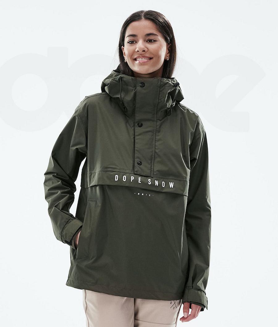 Olive Women\'s Dope Legacy Light W Outdoor Jackets | NZ_D1697