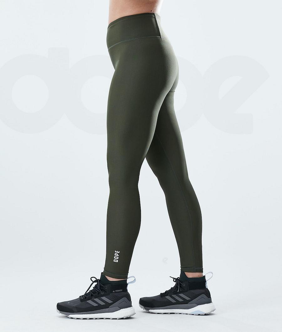 Olive Women's Dope Lofty Leggings | NZ_D1454