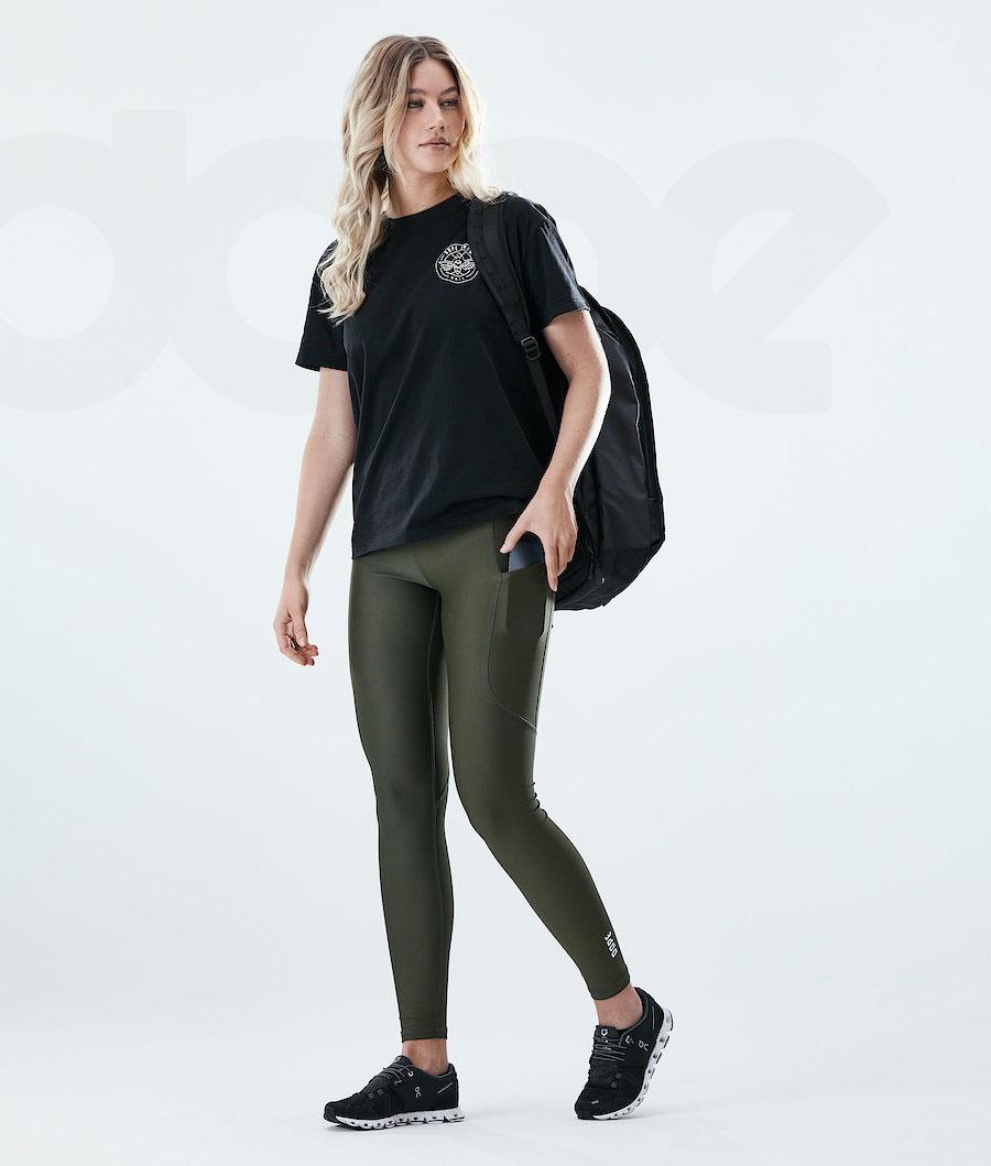 Olive Women's Dope Lofty Tech Leggings | NZ_D1537