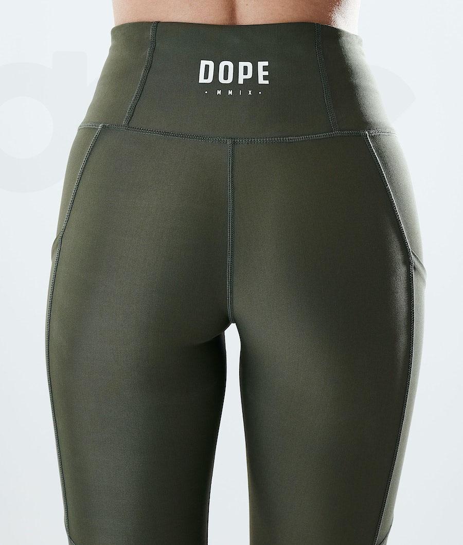 Olive Women's Dope Lofty Tech Leggings | NZ_D1537