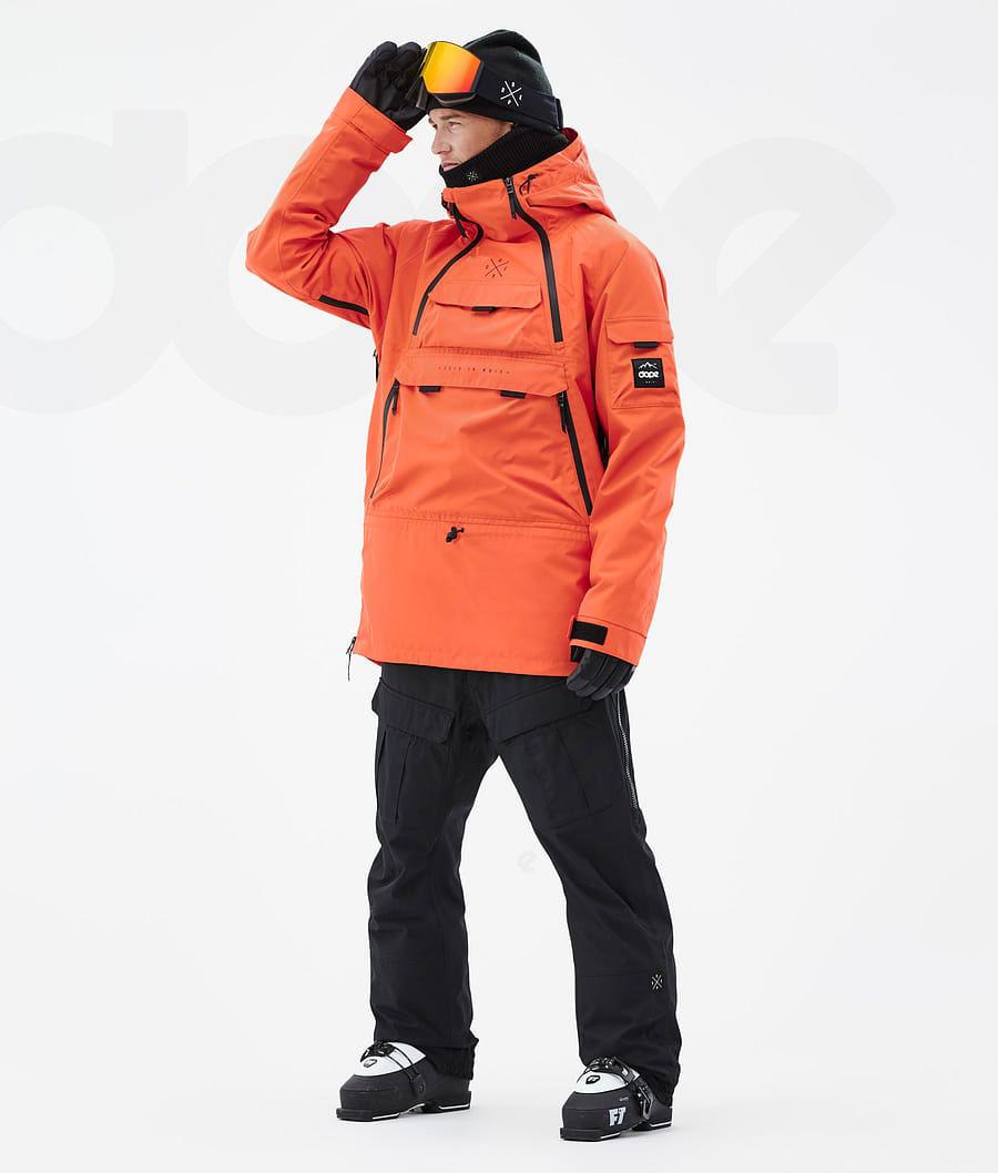 Orange Men's Dope Akin Ski Jackets | NZ_D1048