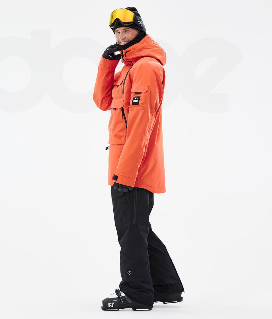 Orange Men's Dope Akin Ski Jackets | NZ_D1048
