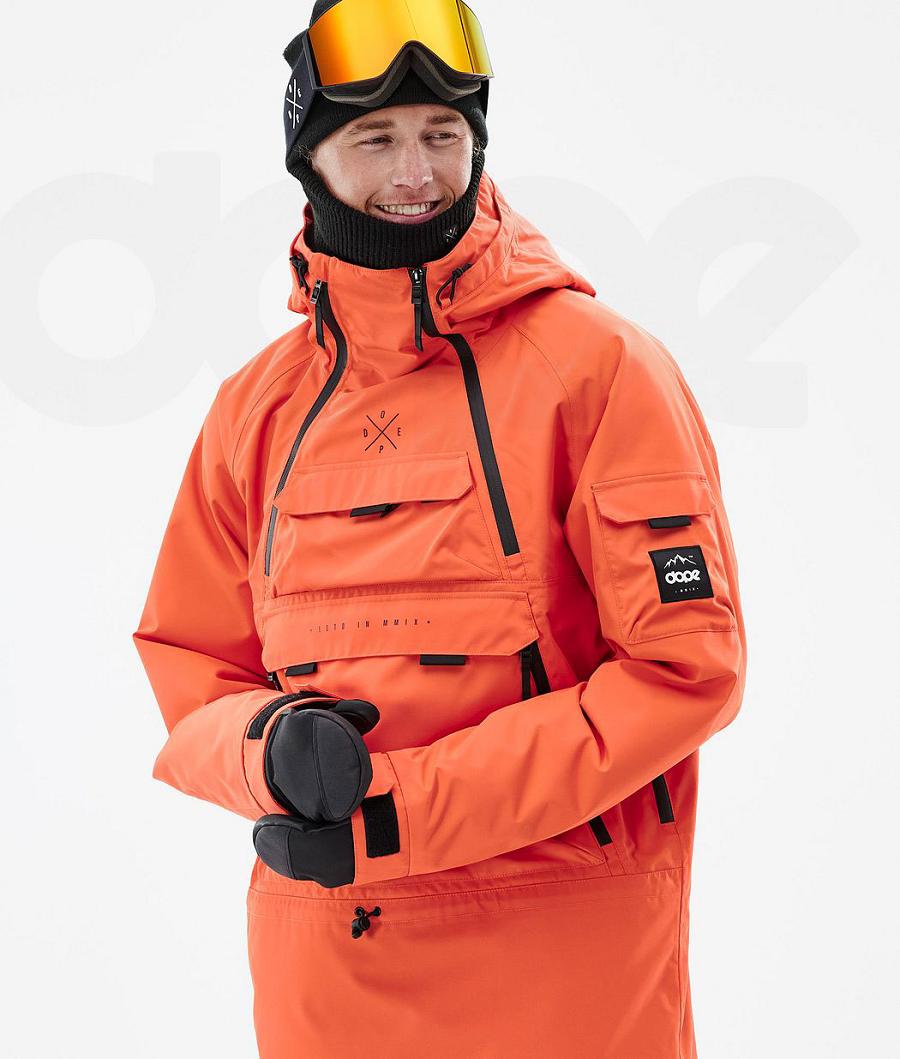 Orange Men's Dope Akin Snowboard Jackets | NZ_D1667