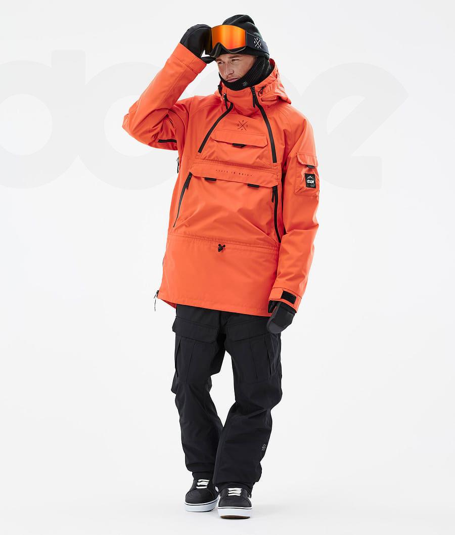 Orange Men's Dope Akin Snowboard Jackets | NZ_D1667