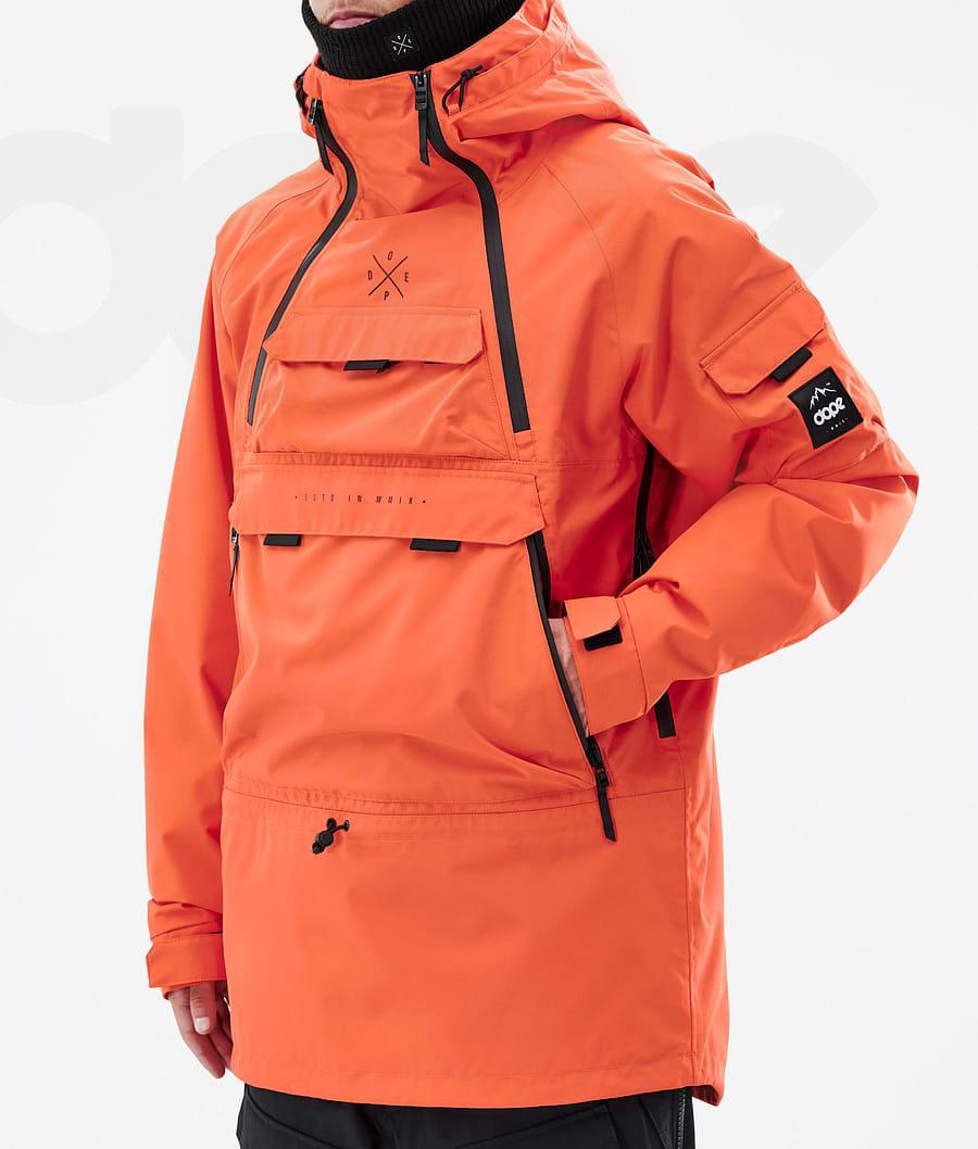 Orange Men's Dope Akin Snowboard Jackets | NZ_D1667