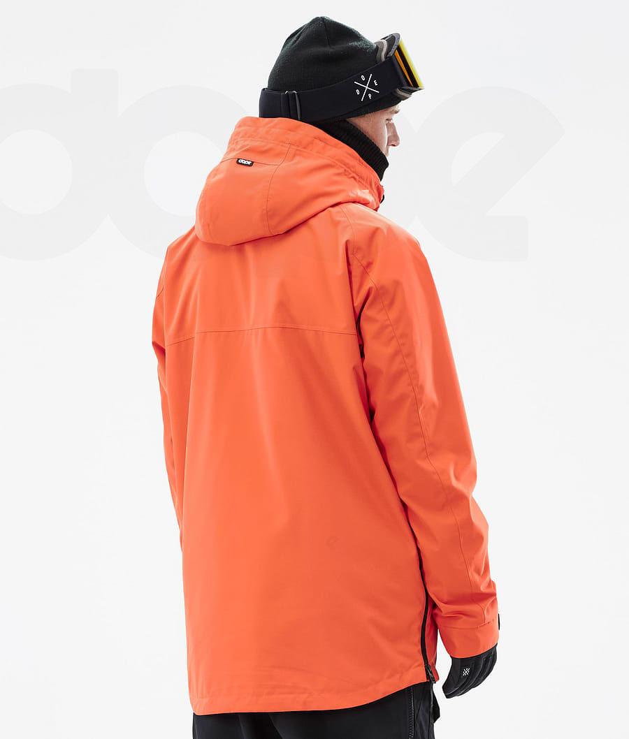 Orange Men's Dope Akin Snowboard Jackets | NZ_D1667