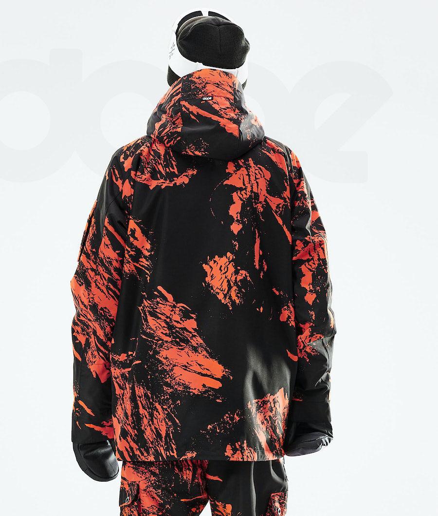 Orange Men's Dope Annok 2021 Snowboard Jackets | NZ_D2080