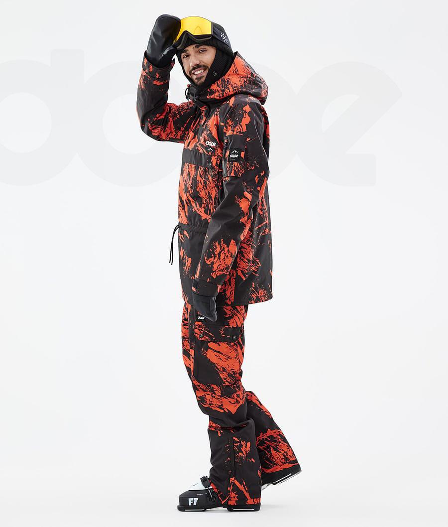 Orange Men's Dope Annok Ski Jackets | NZ_D2392