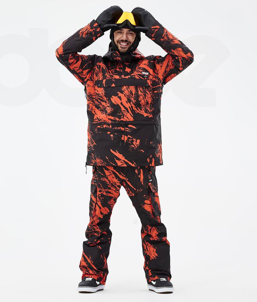 Orange Men's Dope Annok Snowboard Jackets | NZ_D1319