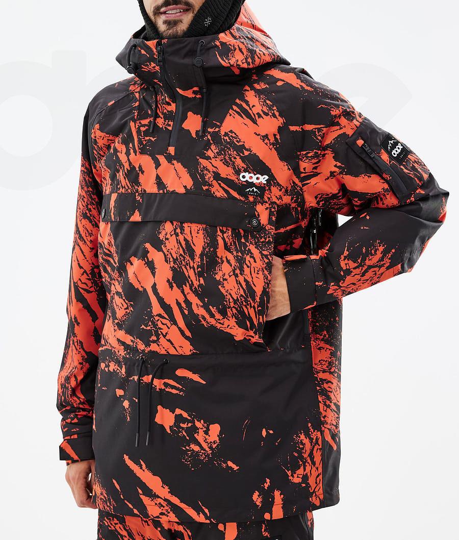 Orange Men's Dope Annok Snowboard Jackets | NZ_D1319