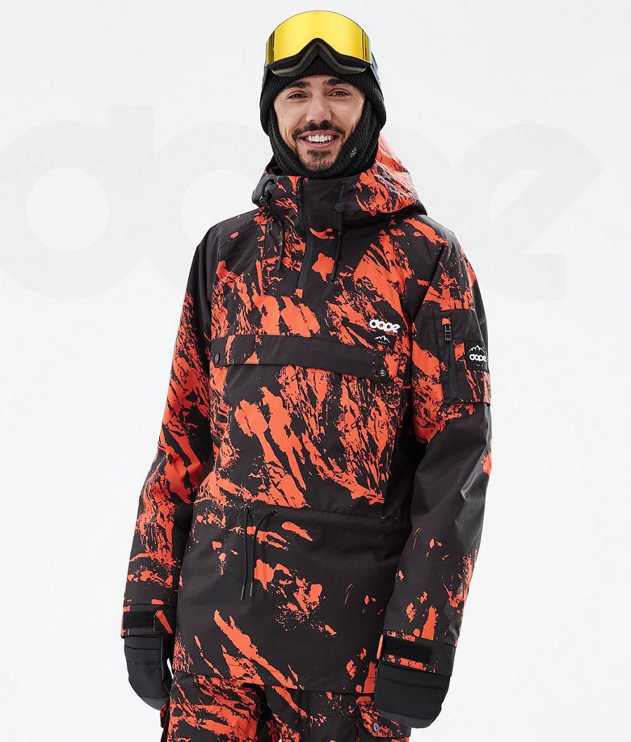 Orange Men\'s Dope Annok Snowboard Jackets | NZ_D1319