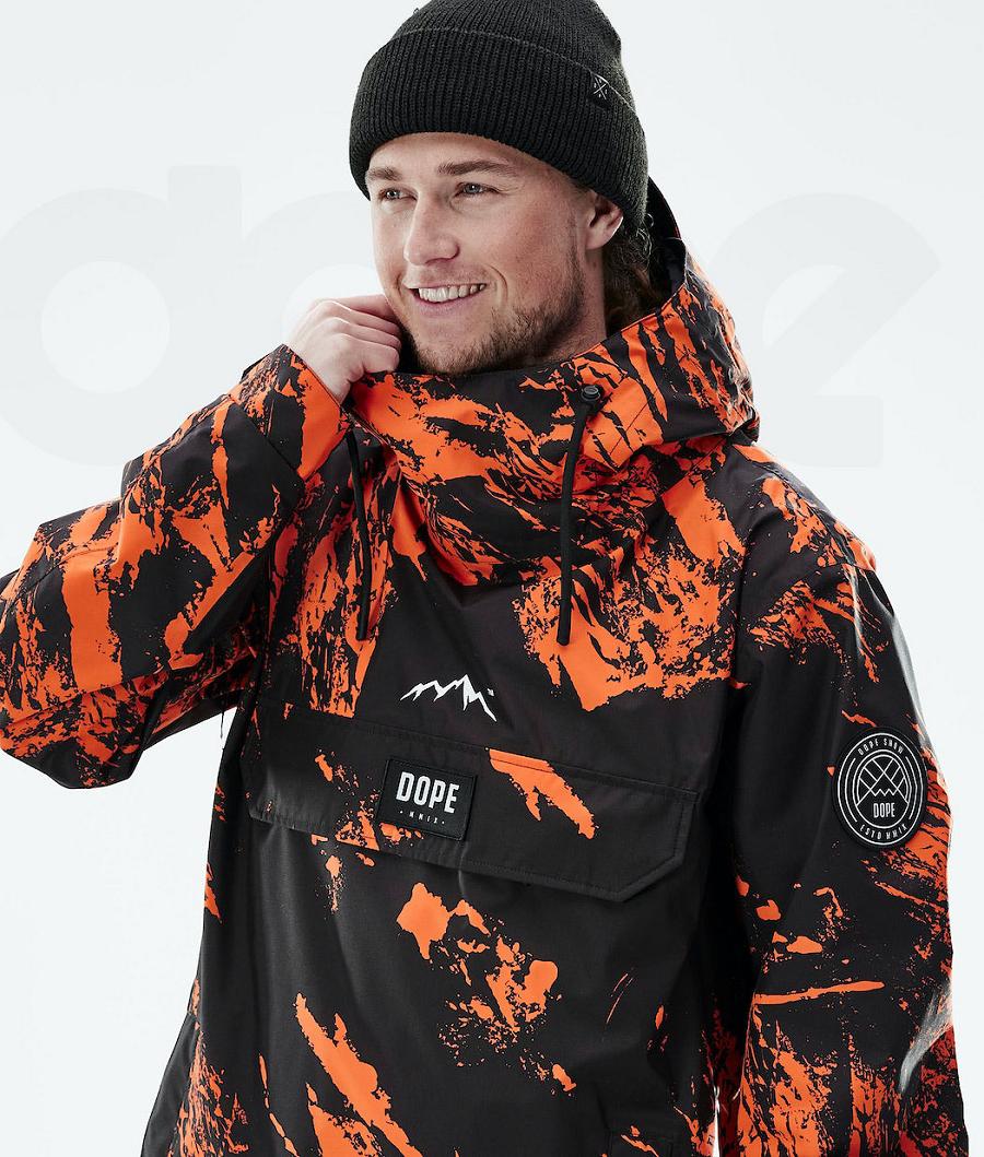 Orange Men's Dope Blizzard Light Outdoor Jackets | NZ_D2355