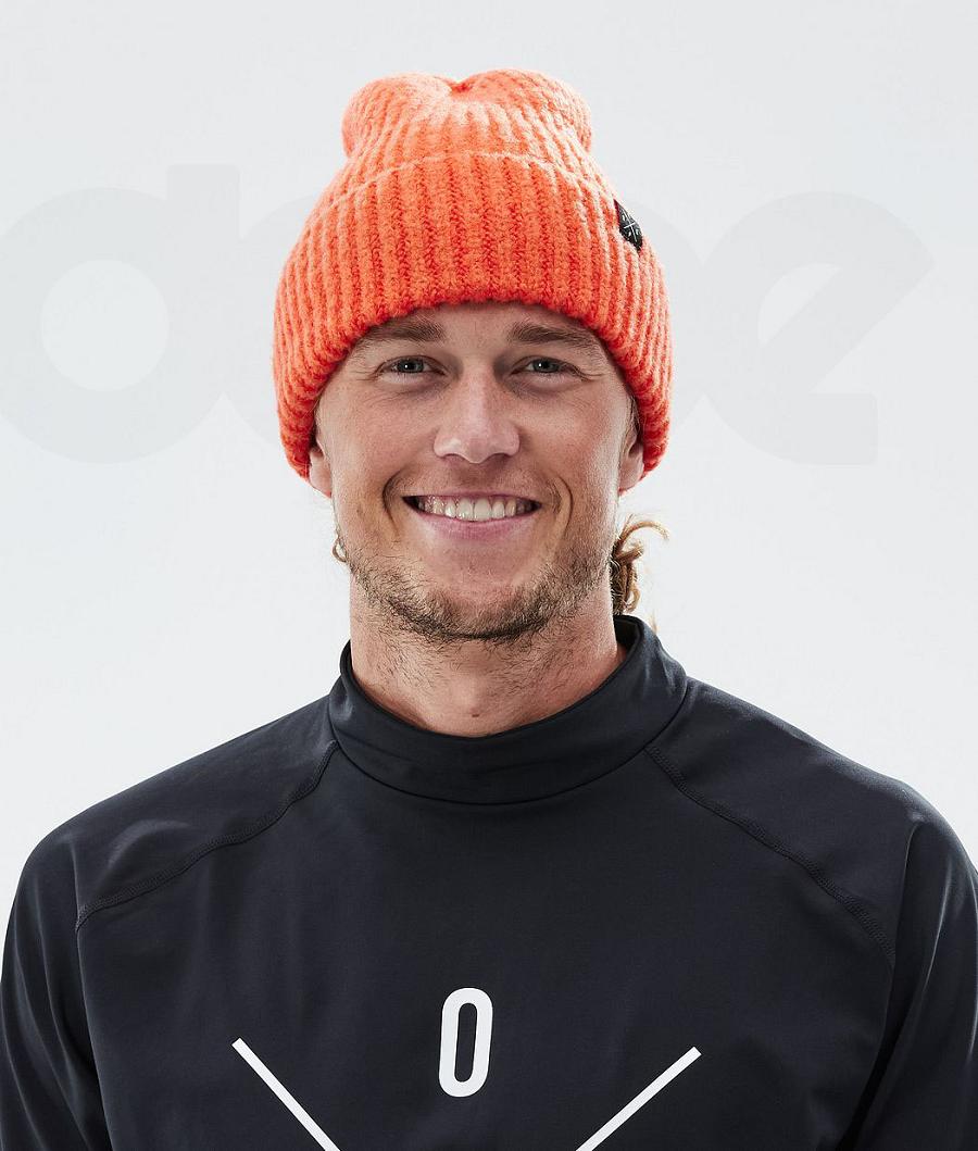 Orange Men's Dope Chunky Beanies | NZ_D1676