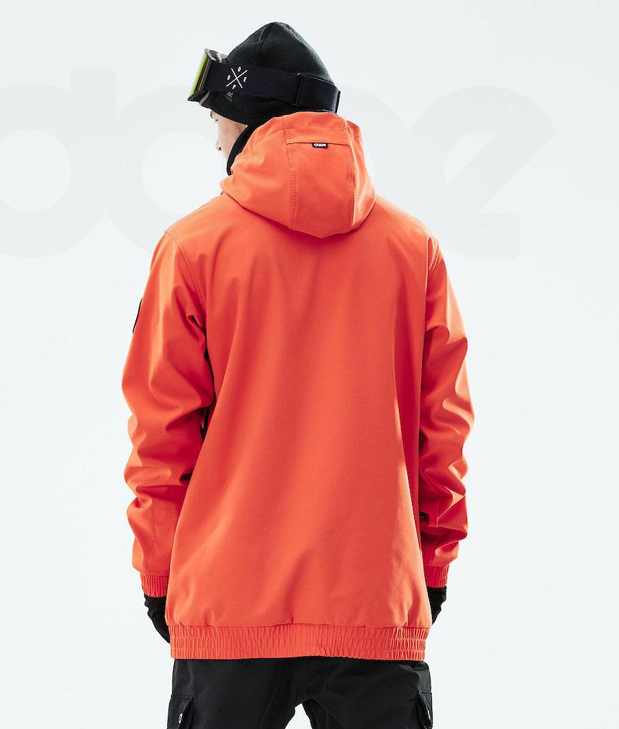 Orange Men's Dope Wylie Ski Jackets | NZ_D1836