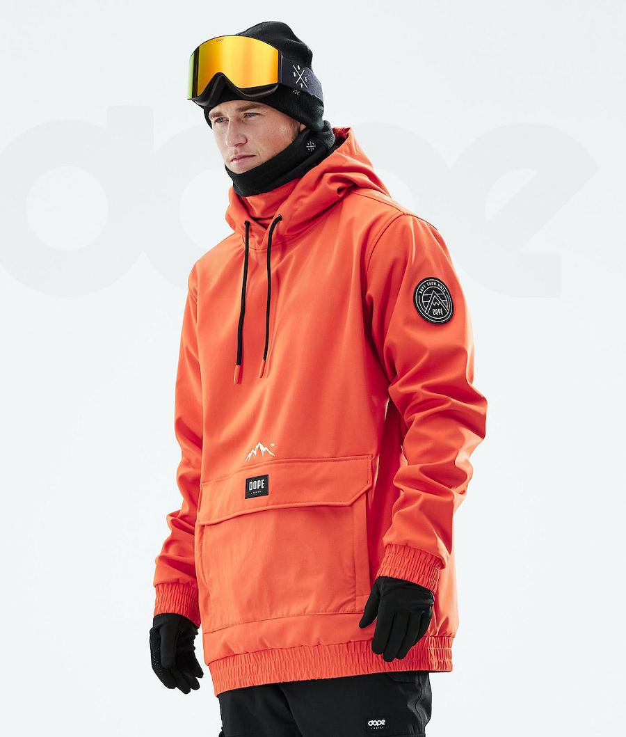Orange Men\'s Dope Wylie Ski Jackets | NZ_D1836