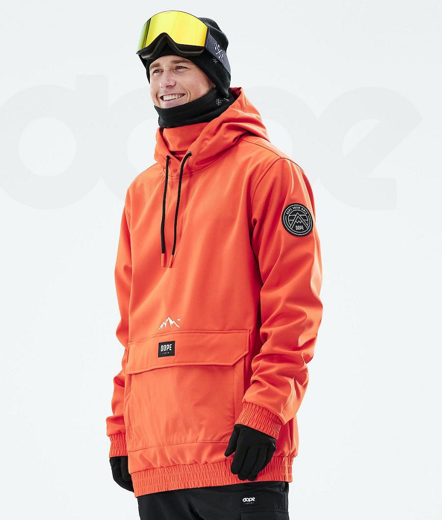 Orange Men\'s Dope Wylie Snowboard Jackets | NZ_D2000
