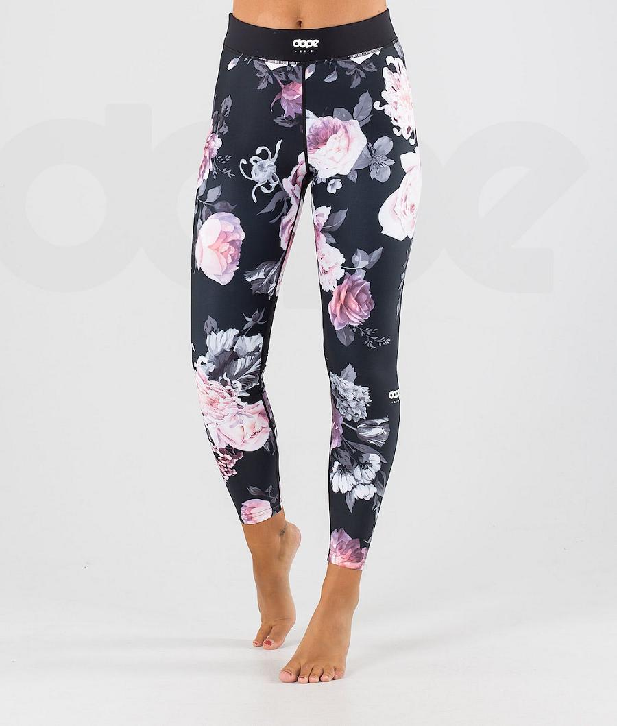 Pink Flower Women\'s Dope Snuggle W Base Layer Pants | NZ_D2066