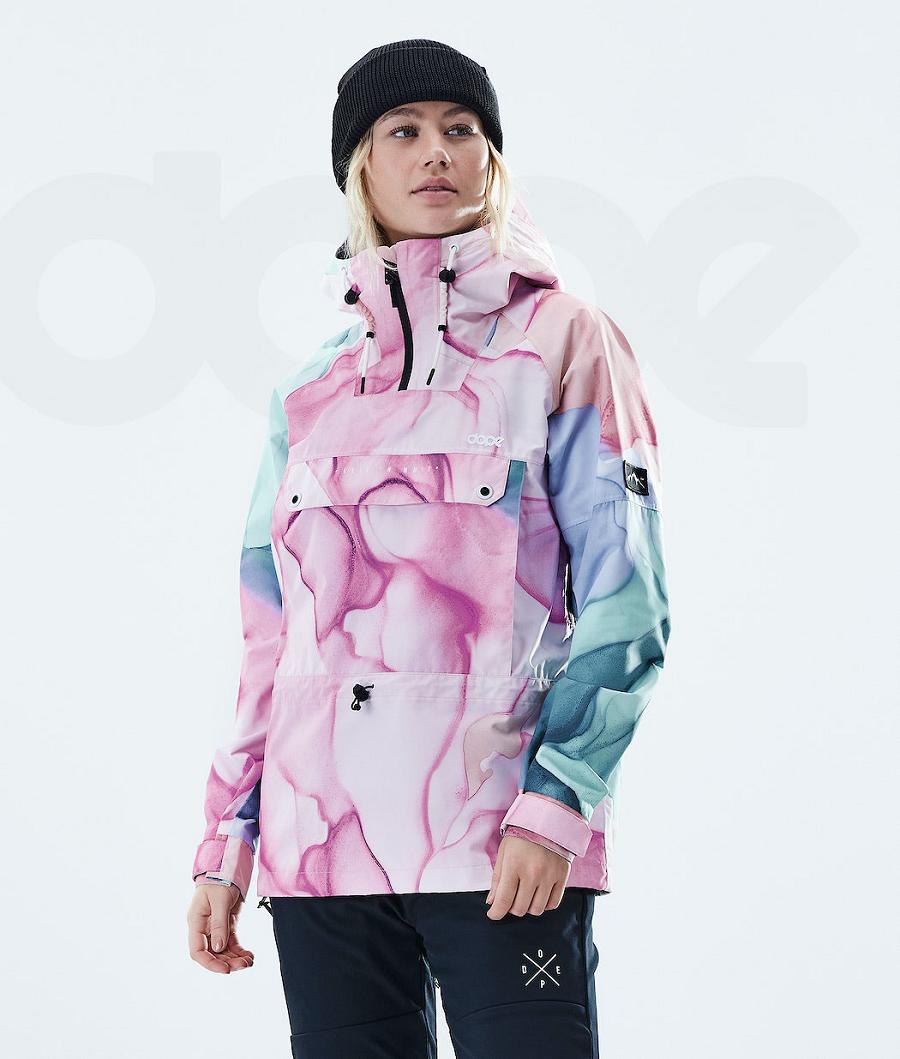 Pink / Green Women's Dope Hiker W Outdoor Jackets | NZ_D2364