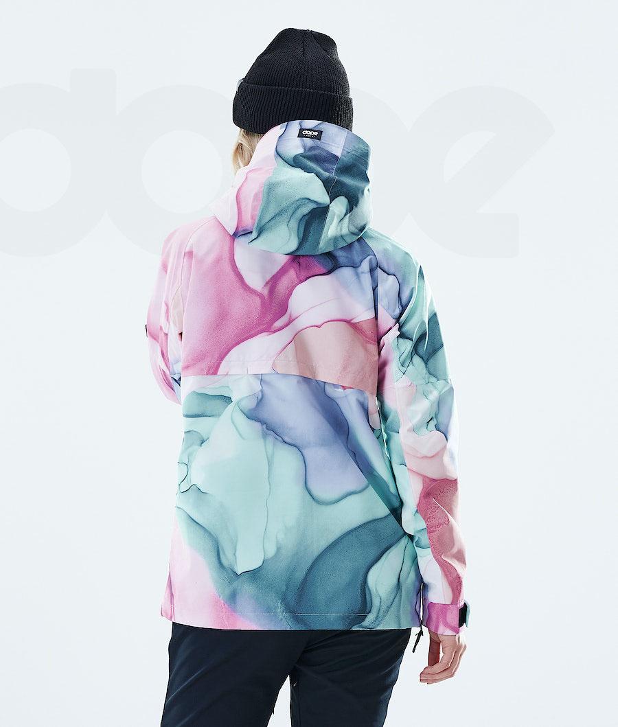 Pink / Green Women's Dope Hiker W Outdoor Jackets | NZ_D2364