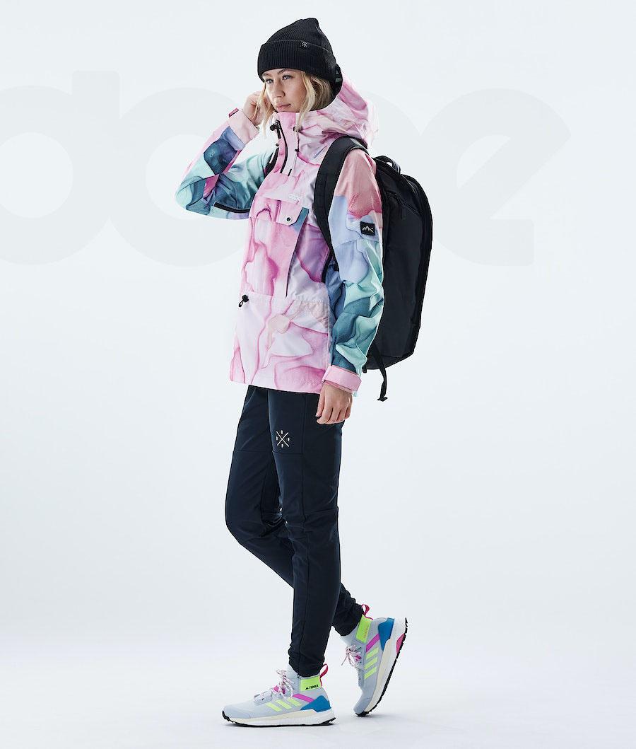 Pink / Green Women's Dope Hiker W Outdoor Jackets | NZ_D2364