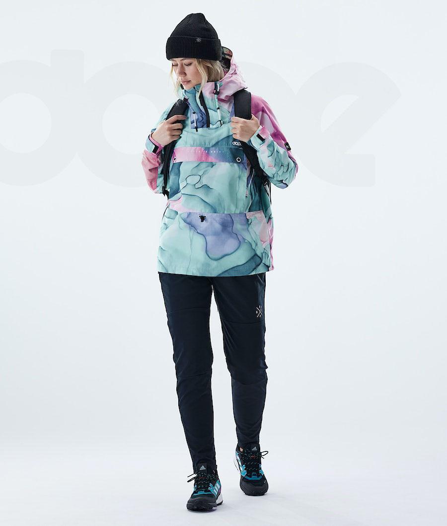 Pink / Green Women's Dope Hiker W Outdoor Jackets | NZ_D2364