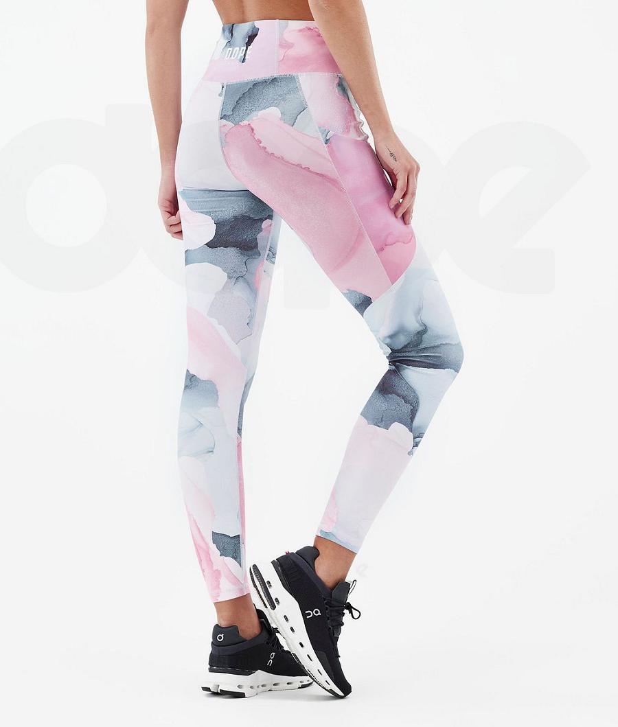 Pink Women's Dope Lofty Tech Leggings | NZ_D1057