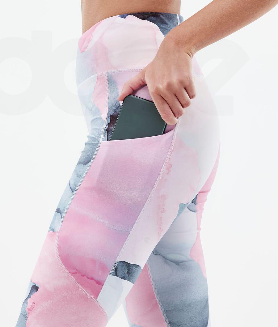 Pink Women's Dope Lofty Tech Leggings | NZ_D1057
