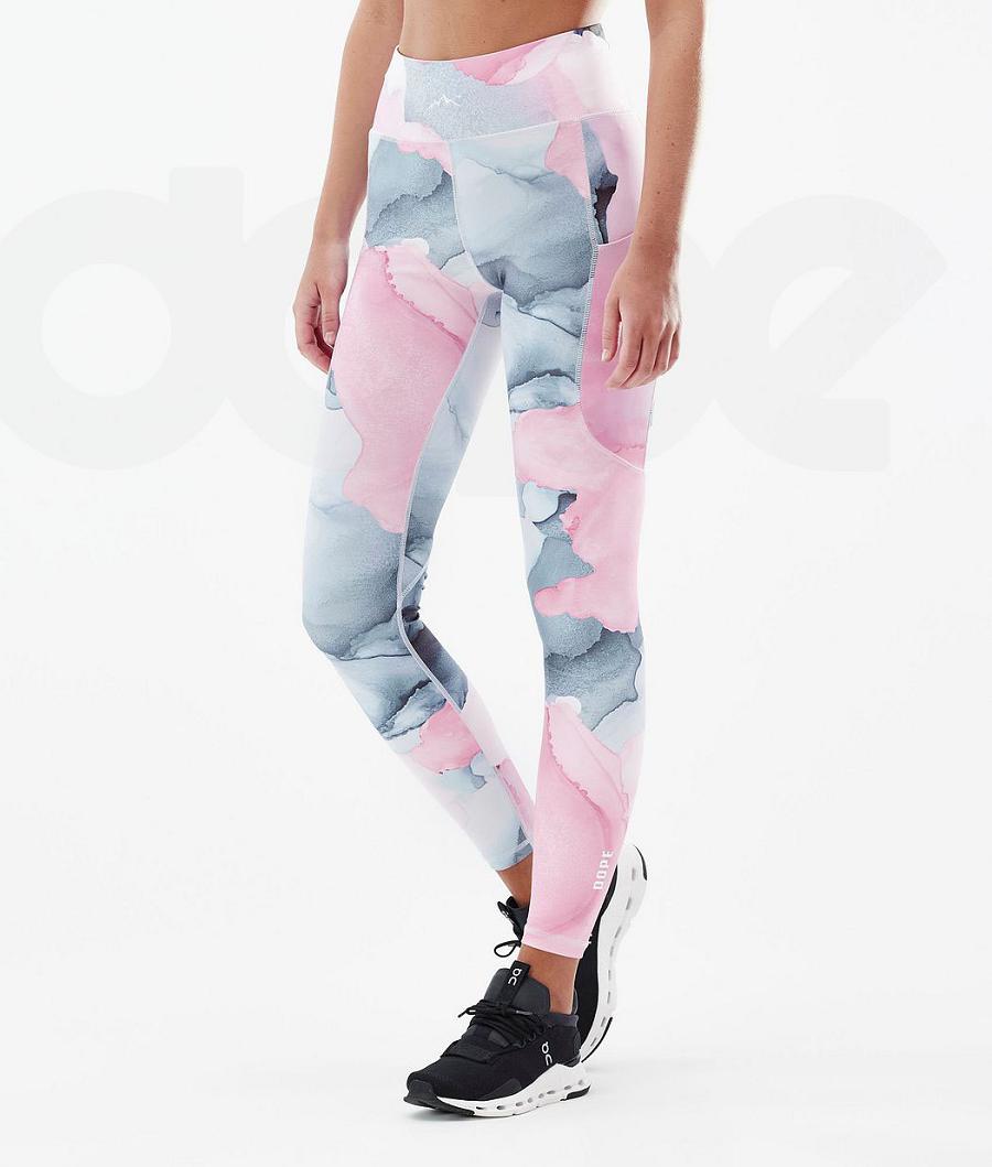 Pink Women\'s Dope Lofty Tech Leggings | NZ_D1057