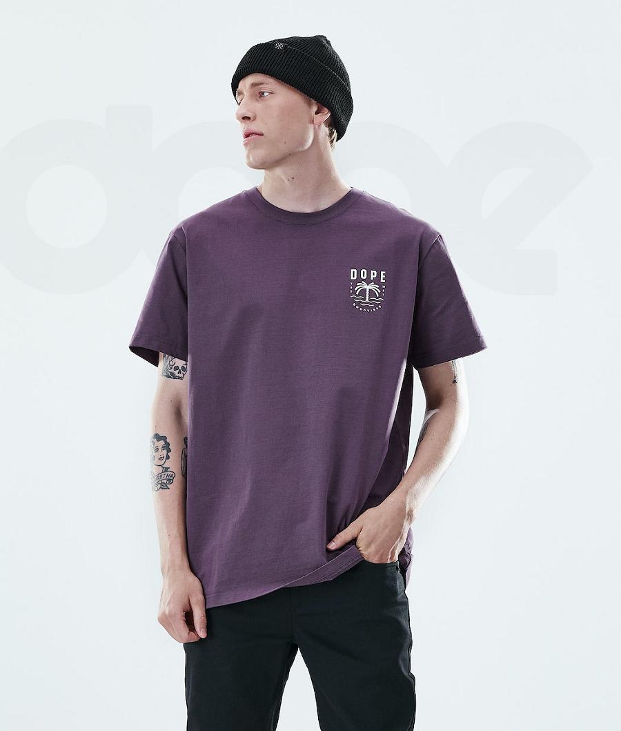 Purple Men's Dope Daily T-shirts | NZ_D1255