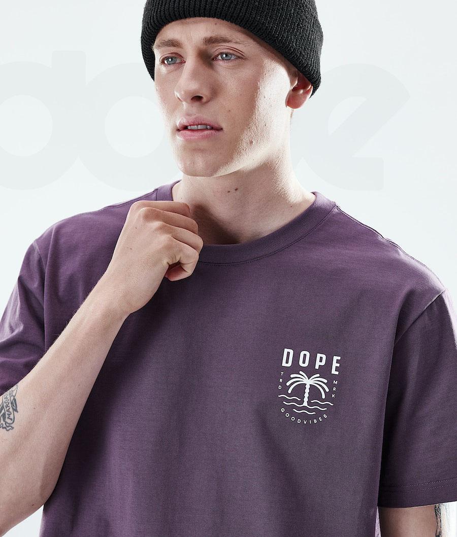 Purple Men's Dope Daily T-shirts | NZ_D1255