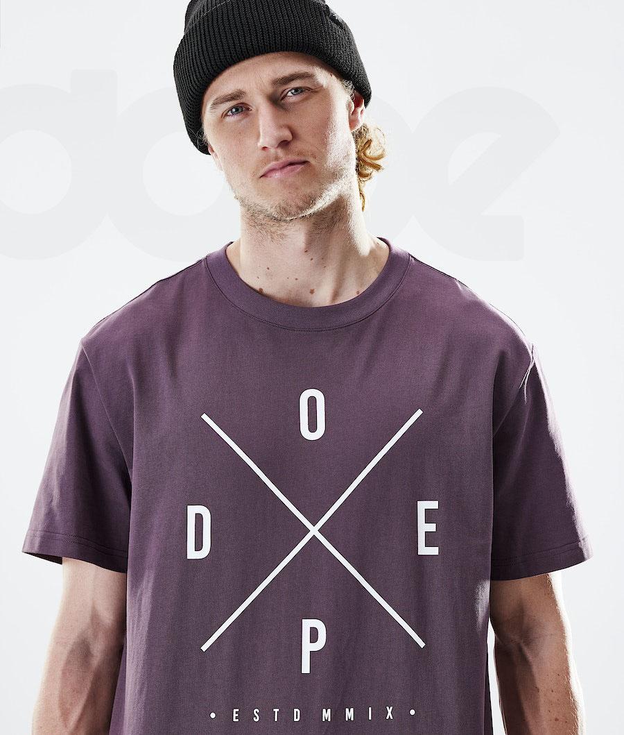 Purple Men's Dope Daily T-shirts | NZ_D1451