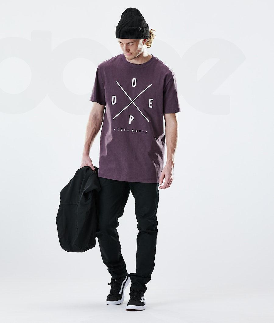 Purple Men's Dope Daily T-shirts | NZ_D1451