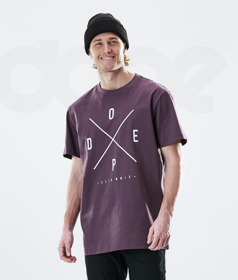 Purple Men\'s Dope Daily T-shirts | NZ_D1451