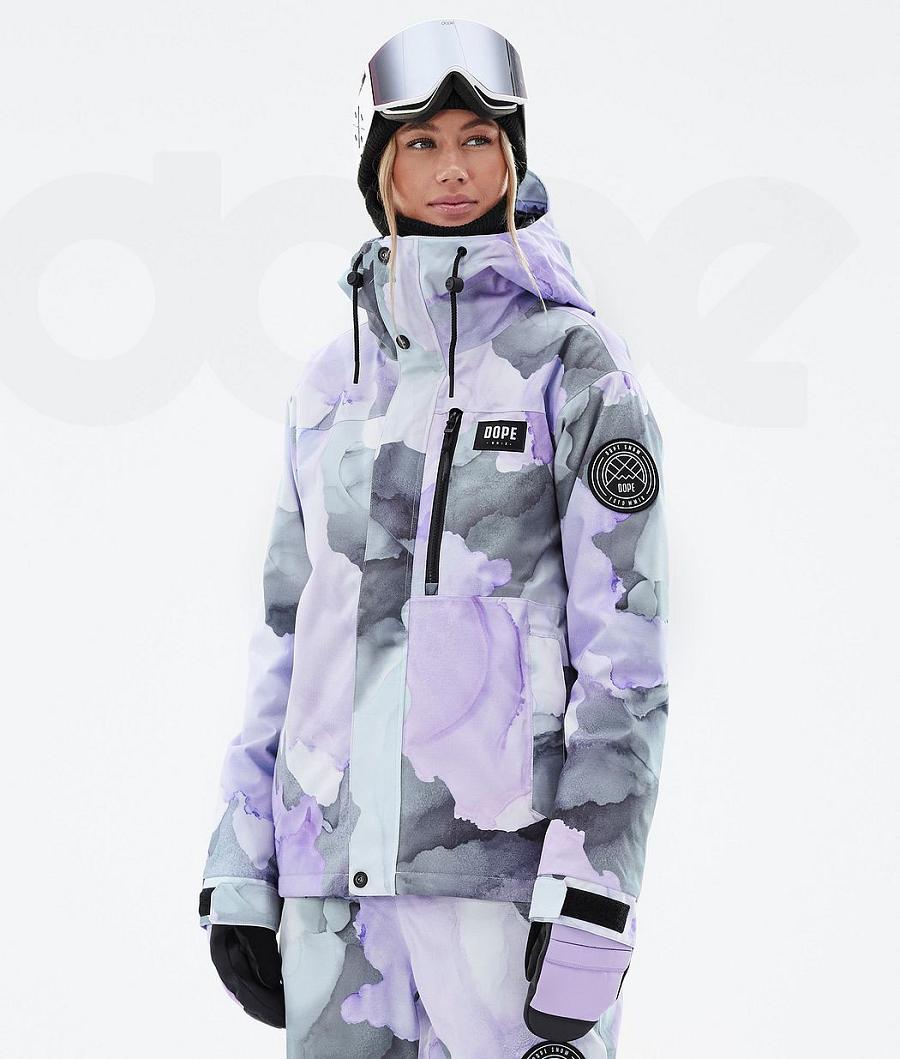 Purple Women\'s Dope Blizzard W Full Zip Snowboard Jackets | NZ_D1447