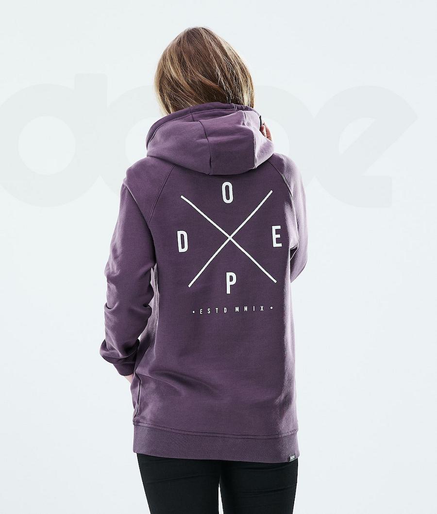 Purple Women's Dope Regular Hoodies | NZ_D1216