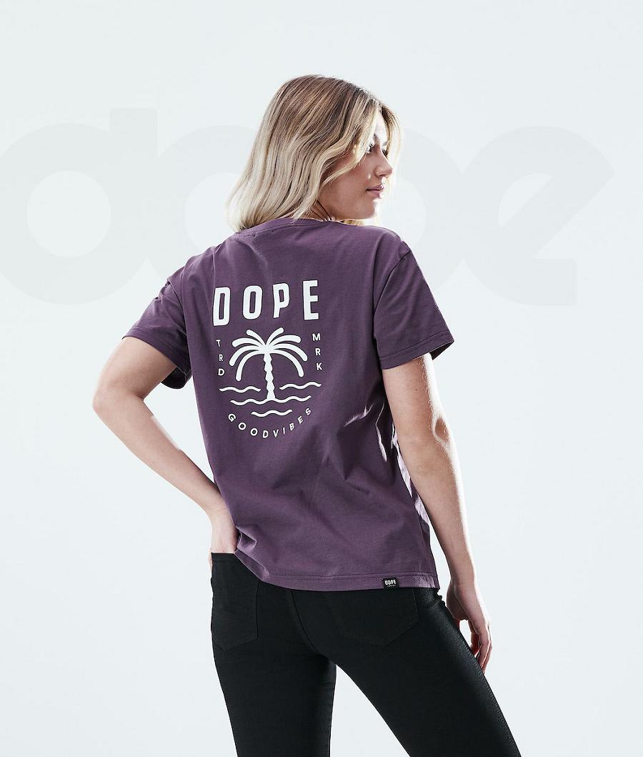 Purple Women's Dope Regular T-shirts | NZ_D2011