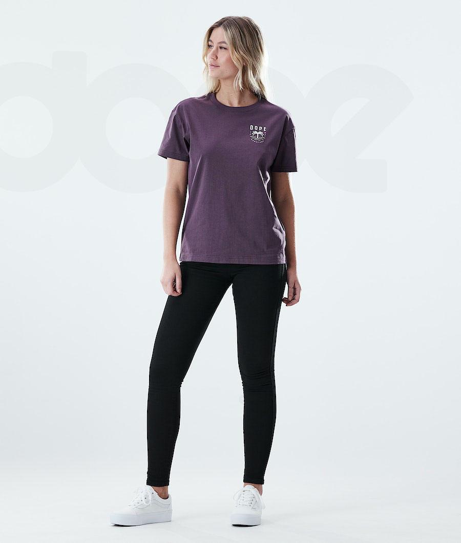 Purple Women's Dope Regular T-shirts | NZ_D2011