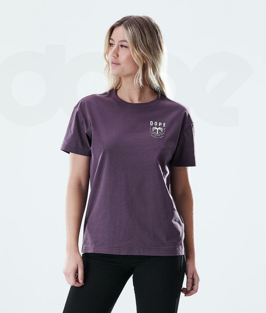 Purple Women\'s Dope Regular T-shirts | NZ_D2011