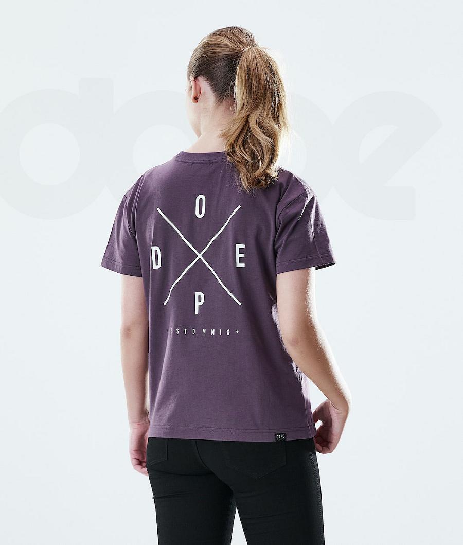 Purple Women's Dope Regular T-shirts | NZ_D2169