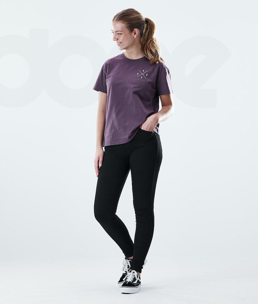Purple Women's Dope Regular T-shirts | NZ_D2169