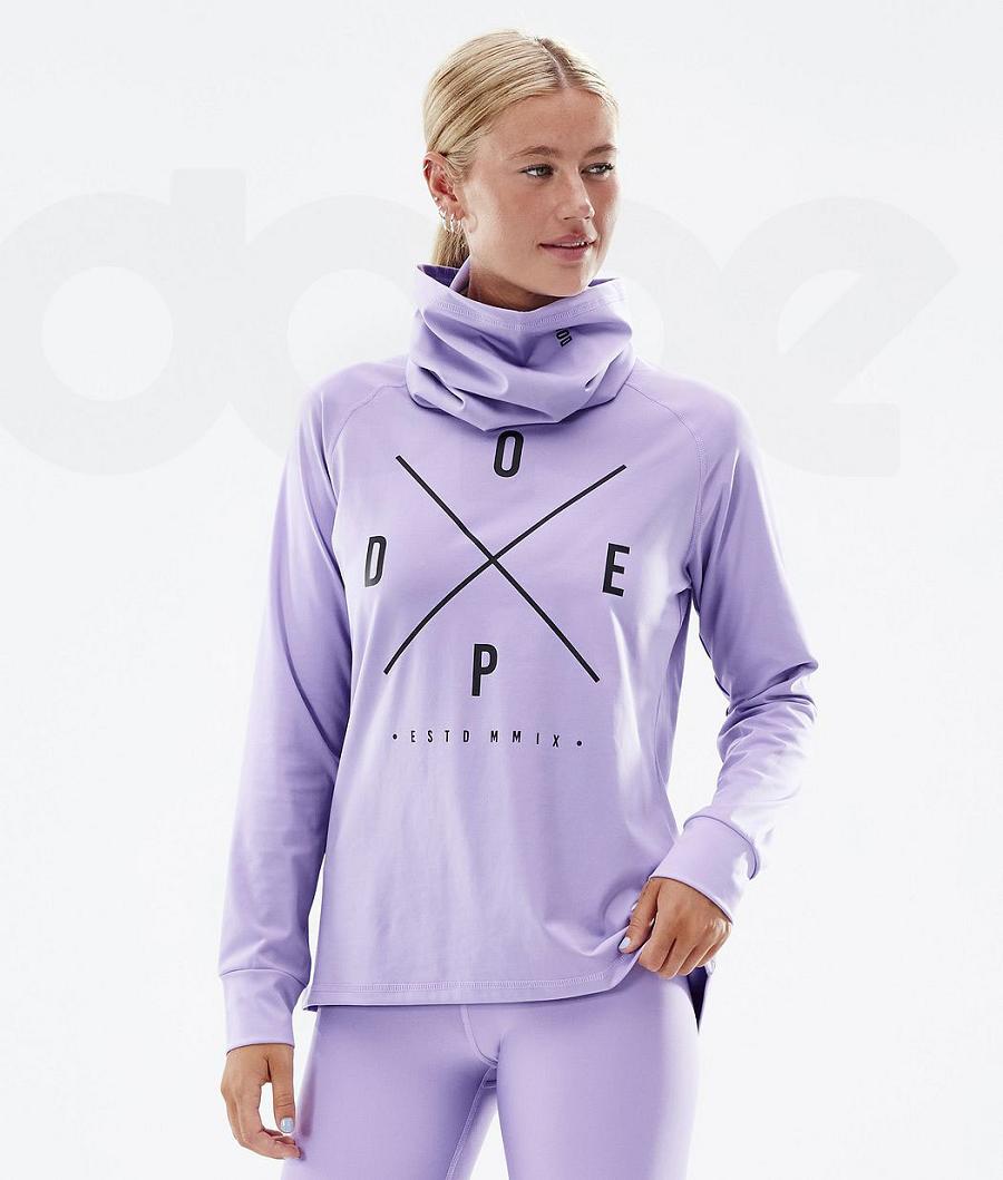 Purple Women\'s Dope Snuggle W Base Layer Tops | NZ_D1015