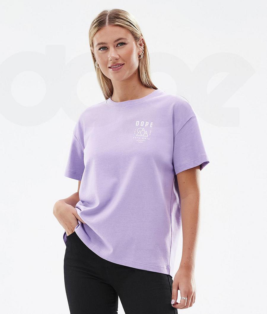 Purple Women's Dope Standard W T-shirts | NZ_D1616