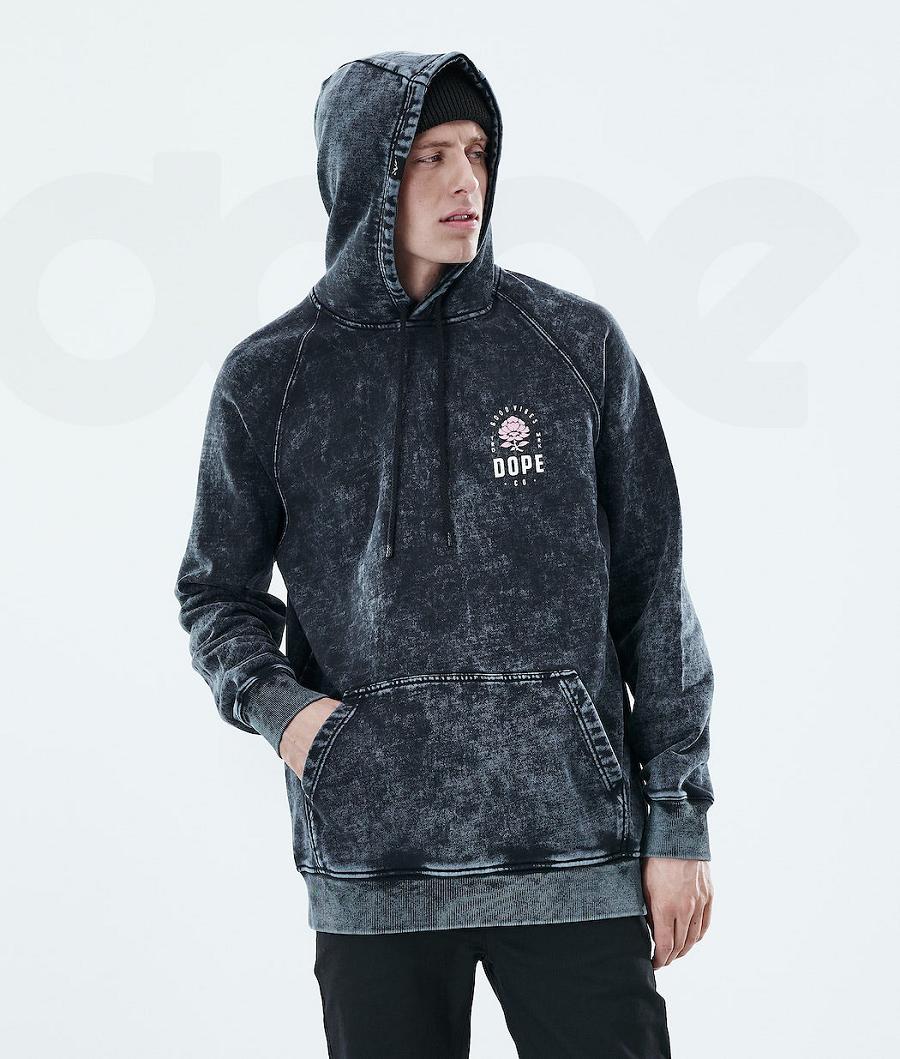 Rose Black Men\'s Dope Daily Hoodies | NZ_D1571