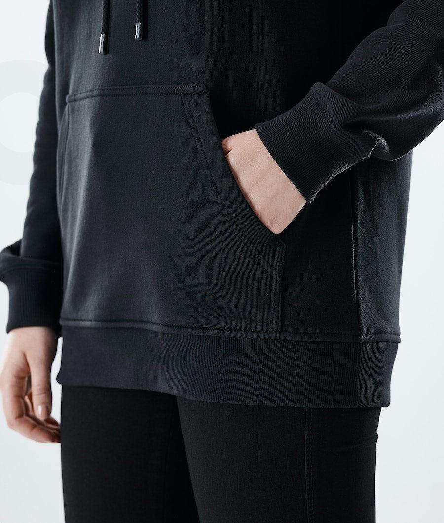 Rose Black Women's Dope Regular Hoodies | NZ_D1850