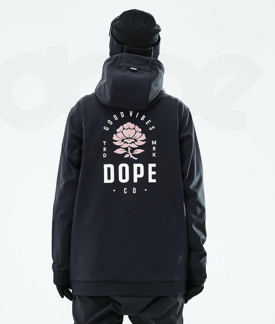 Rose Black Women\'s Dope Yeti 2021 Ski Jackets | NZ_D1152